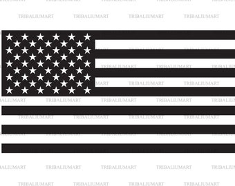 USA black flag (American transparent flag, United States of America). Cut files for Cricut. Clip Art (eps, svg, pdf, png, dxf, jpeg).