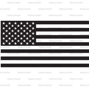 Bandera negra de EE.UU. (bandera transparente estadounidense, Estados Unidos de América). Cortar archivos para Cricut. Clip Art (eps, svg, pdf, png, dxf, jpeg).