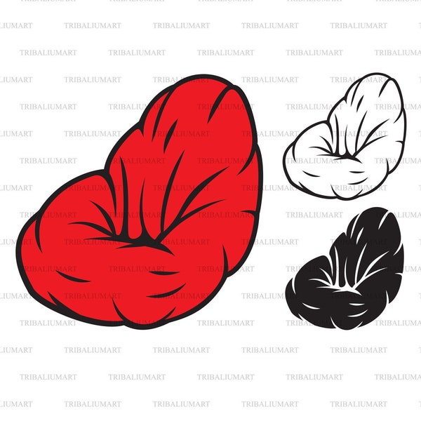 Flexible seat soft beanbag chair (bean bag). Cut files for Cricut. Clip Art silhouettes (eps, svg, pdf, png, dxf, jpeg).