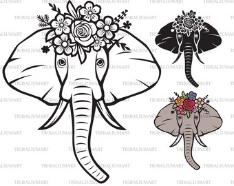Download Elephant Head Svg Etsy