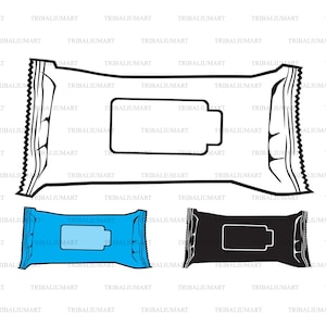Lenços umedecidos (caixa de lenços). Cortar arquivos para Cricut. Clip-art (eps, svg, pdf, png, dxf, jpeg).