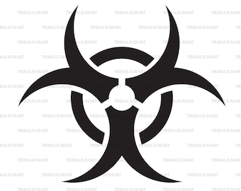 Biohazard symbol . Cut files for Cricut. Clip Art silhouettes (eps, svg, pdf, png, dxf, jpeg).