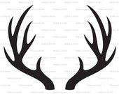 Deer Antlers or Horns. Cut Files for Cricut. Clip Art Silhouettes eps, Svg,  Pdf, Png, Dxf, Jpeg. 