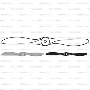 Hélice de avião. Cortar arquivos para Cricut. Silhuetas de clipart (eps, svg, pdf, png, dxf, jpeg).