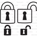 Padlock. Cut Files for Cricut. Clip Art Silhouette (eps, Svg, Pdf, Png ...