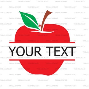 Conception de monogramme d’Apple. Couper les fichiers pour Cricut. Silhouette clip art (eps, svg, pdf, png, dxf, jpeg).