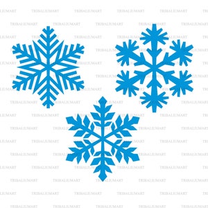 Schneeflocken. Dateien für Cricut (eps, svg, pdf, png, dxf, jpg) schneiden.