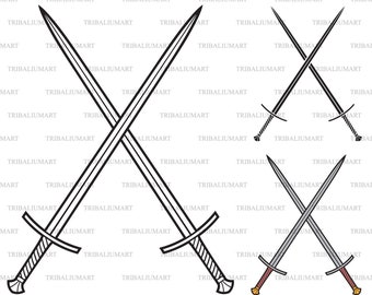 Crossed Swords - Etsy
