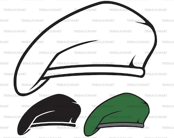 Beret. Cut files for Cricut (eps, svg, pdf, png, dxf, jpeg). NOTICE: this product is art picture, not teaching material how to make hat.