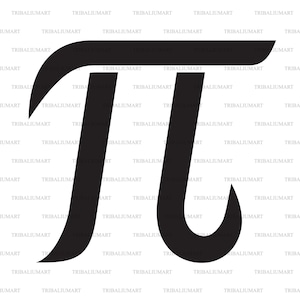 Griechischer Buchstabe Pi. Dateien für Cricut ausschneiden. ClipArt Silhouette (eps, svg, pdf, png, dxf, jpg).