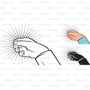 Hand klopfen an die Tür. Dateien für Cricut ausschneiden. ClipArt (eps, svg, pdf, png, dxf, jpg).