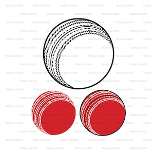 Cricket-Ball. Dateien für Cricut ausschneiden. ClipArt (eps, svg, pdf, png, dxf, jpg).