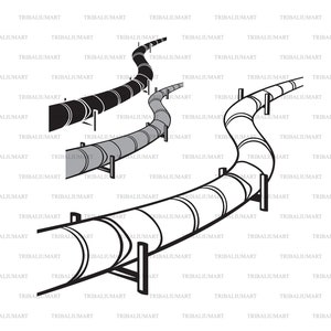 Pipeline. Cut files for Cricut. Clip Art silhouette (eps, svg, pdf, png, dxf, jpeg).