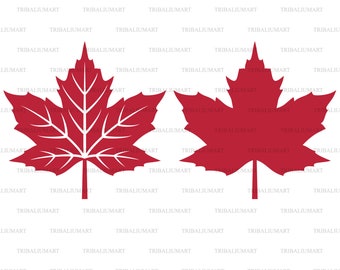 Maple Leaf. Cut files for Cricut. Clip Art silhouettes (eps, svg, pdf, png, dxf, jpeg).