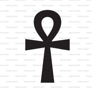 Egyptian Ankh Cross (key of life). Cut files for Cricut. Clip Art silhouettes (eps, svg, pdf, png, dxf, jpeg).