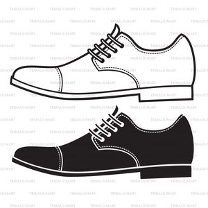 Mannen jurk schoen. Knip bestanden voor de Cricut. Illustraties (EPS, SVG, PDF, PNG, DXF, JPEG).