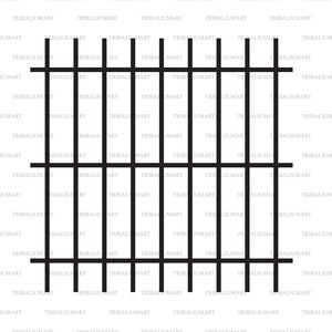 Prison bars (jail). Cut files for Cricut. Clip Art silhouette (eps, svg, pdf, png, dxf, jpeg).