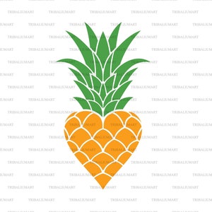 Cœur d’ananas. Couper des fichiers pour Cricut. Silhouettes d’images clipart (eps, svg, pdf, png, dxf, jpeg).