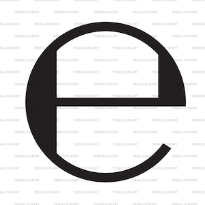 May include: Black and white graphic of the letter "E" in a circle. The letter is bold and the circle is outlined.