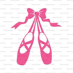 Chaussures de ballet. Couper des fichiers pour Cricut. Silhouette Clip Art (eps, svg, pdf, png, dxf, jpeg).