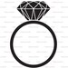 Diamond Ring. Cut Files for Cricut. Clip Art Silhouette (eps, Svg, Pdf ...