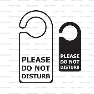 Bitte nicht stören. Dateien für Cricut ausschneiden. ClipArt Silhouette (eps, svg, pdf, png, dxf, jpg).