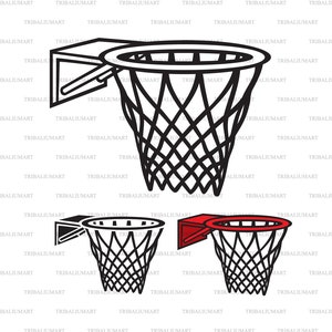 Basketball-Rahmen. Ausgeschnittene Dateien für Cricut. Clip Art Silhouette (eps, svg, pdf, png, dxf, jpeg).