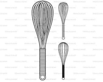 Balloon whisk. Cut files for Cricut. Clip Art (eps, svg, pdf, png, dxf, jpeg).