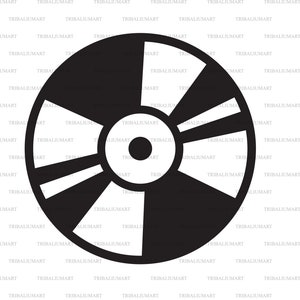 CD o DVD. Tagliare i file per Cricut. Sagome ClipArt (eps, svg, pdf, png, dxf, jpeg).