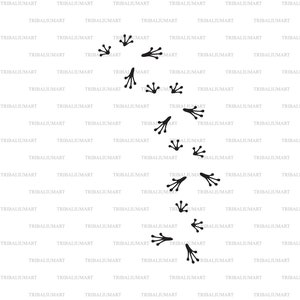 Empreintes de grenouilles. Couper des fichiers pour Cricut. Silhouettes clipart (eps, svg, pdf, png, dxf, jpeg).