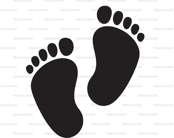 Baby footprint. Cut files for Cricut (eps, svg, pdf, png, dxf, jpeg).