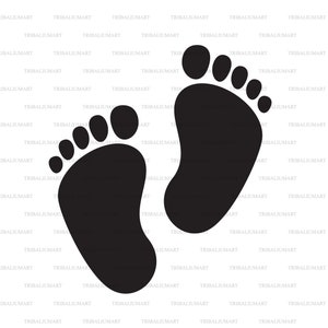 Baby-Fußabdruck. Dateien für Cricut (eps, svg, pdf, png, dxf, jpg) schneiden.