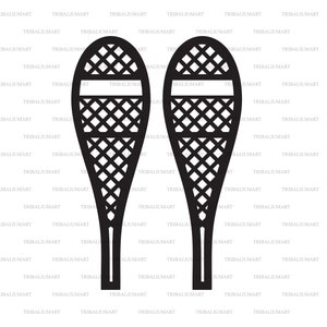 Raquete de neve tradicional. Cortar arquivos para Cricut. Clip-art (eps, svg, pdf, png, dxf, jpeg).