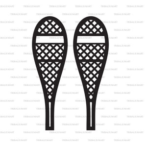 Traditional snowshoe. Cut files for Cricut. Clip Art (eps, svg, pdf, png, dxf, jpeg).