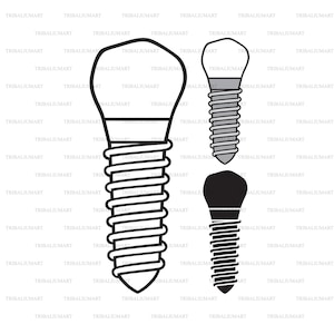 Tandheelkundige implantaat (tand). Knip bestanden voor de Cricut. Clip Art silhouetten (EPS, SVG, PDF, PNG, DXF, JPEG).