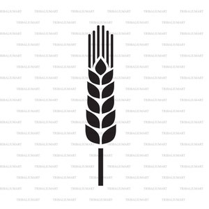 Oreja de trigo. Cortar archivos para Cricut. Siluetas Clip Art (eps, svg, pdf, png, dxf, jpeg).