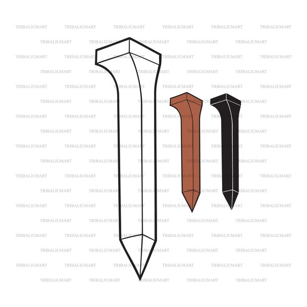 Railroad or rail spike. Cut files for Cricut. Clip Art (eps, svg, pdf, png, dxf, jpeg).