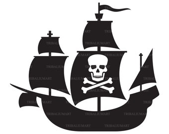 Pirate Ship Svg Etsy