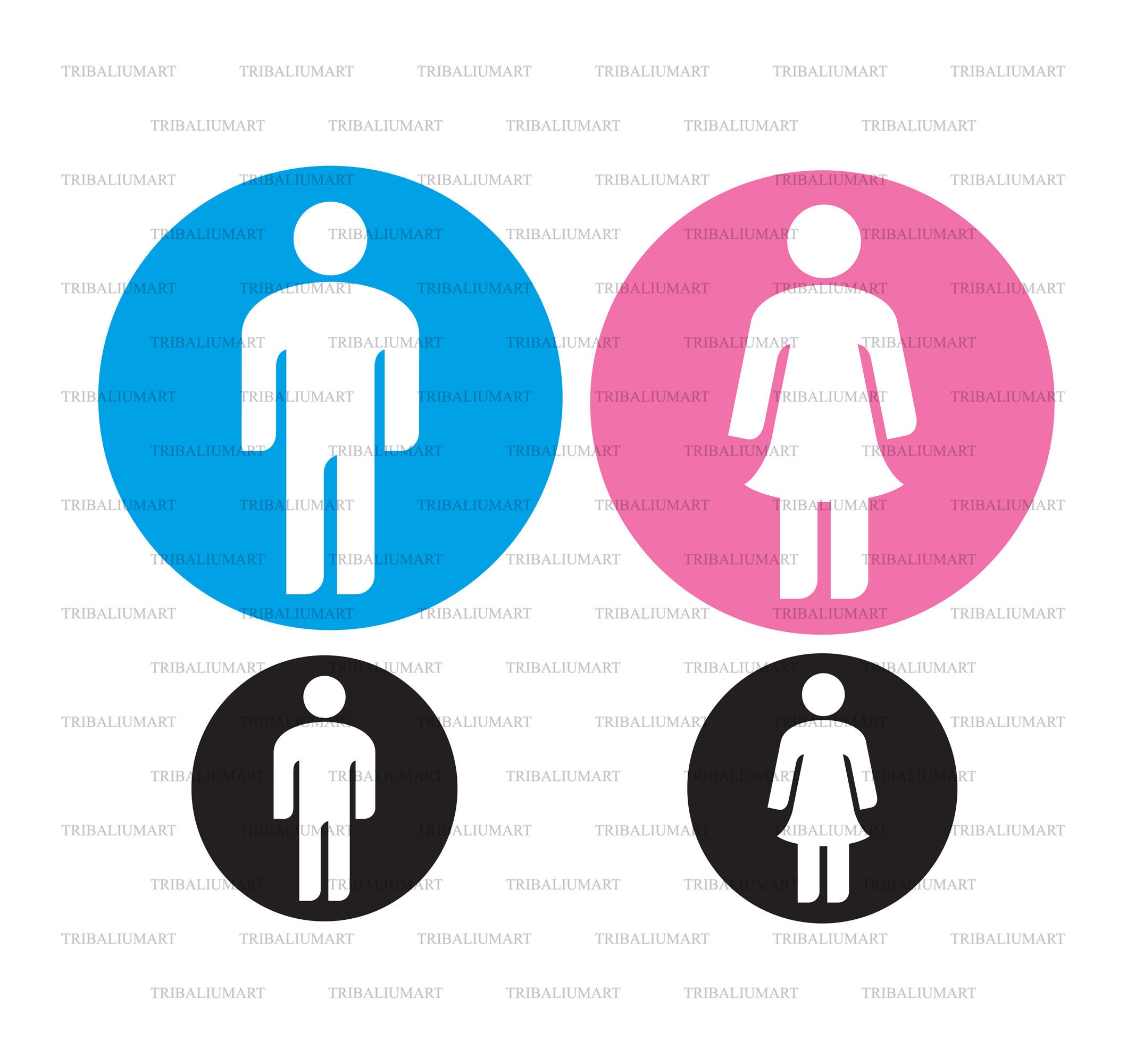 Man and Woman Restroom Sign Gentlemen and Ladies WC icon | Etsy