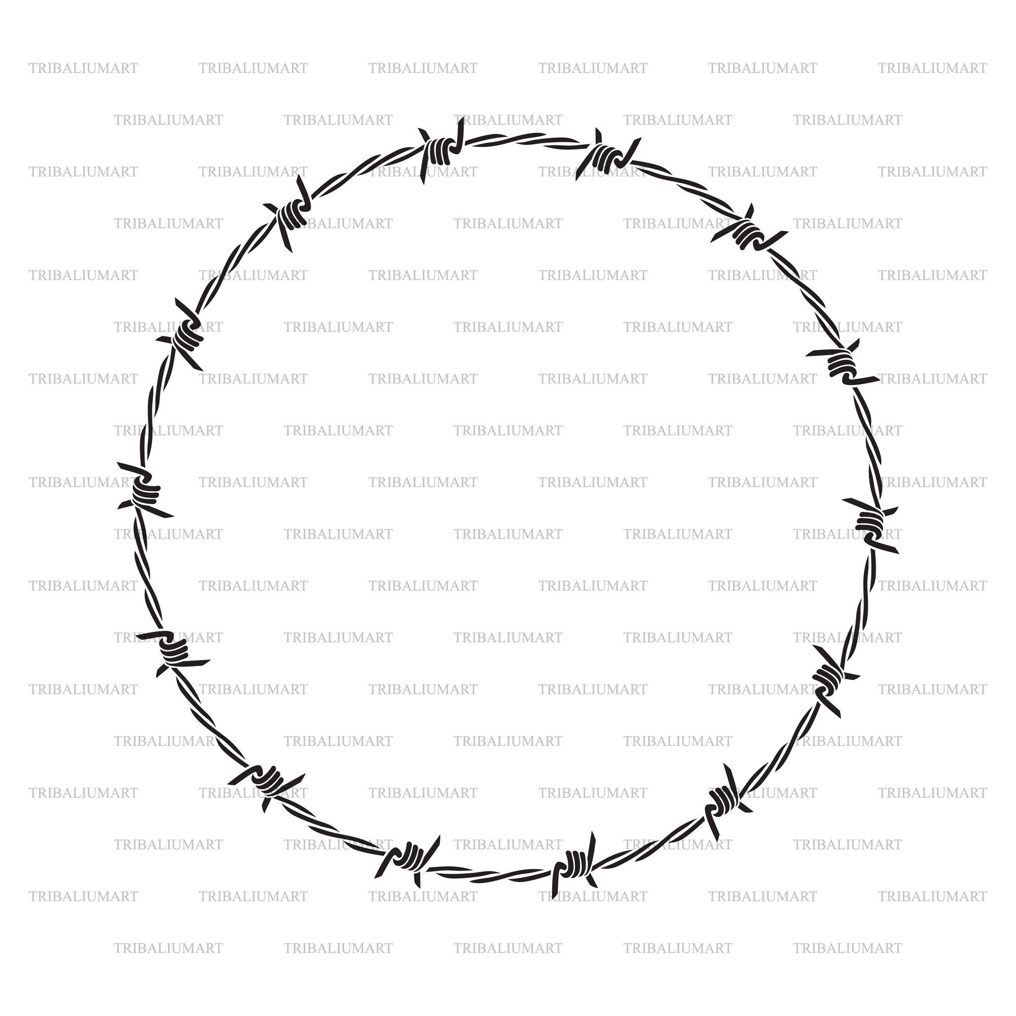 Round on sale barbed wire