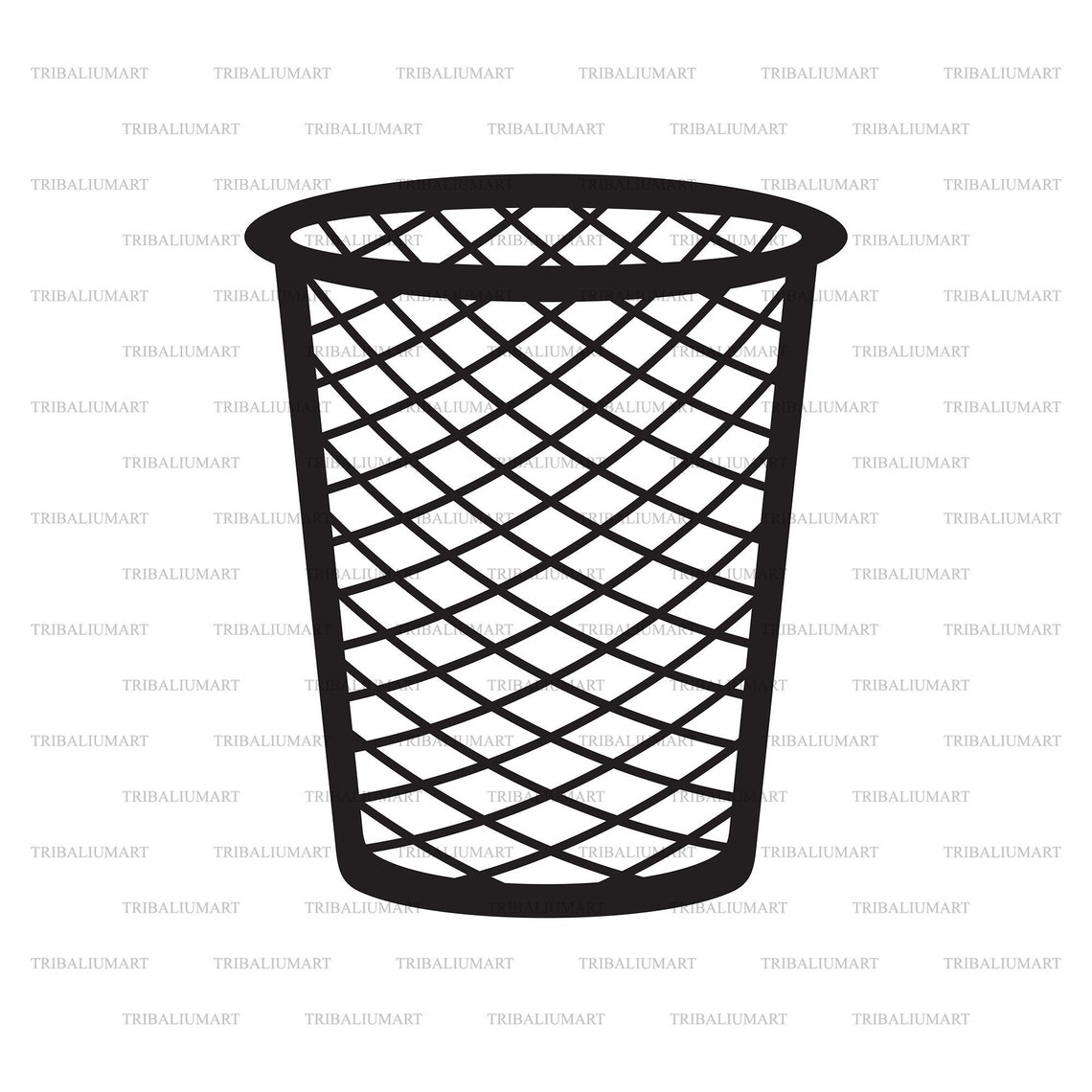 Trash Bin wastebasket. Cut Files for Cricut. Clip Art Etsy
