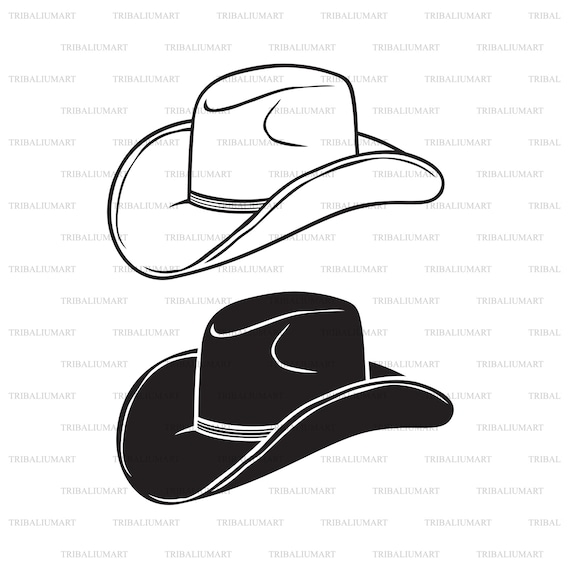 Download Cowboy Hat Cut Files For Cricut Clip Art Eps Svg Pdf Etsy