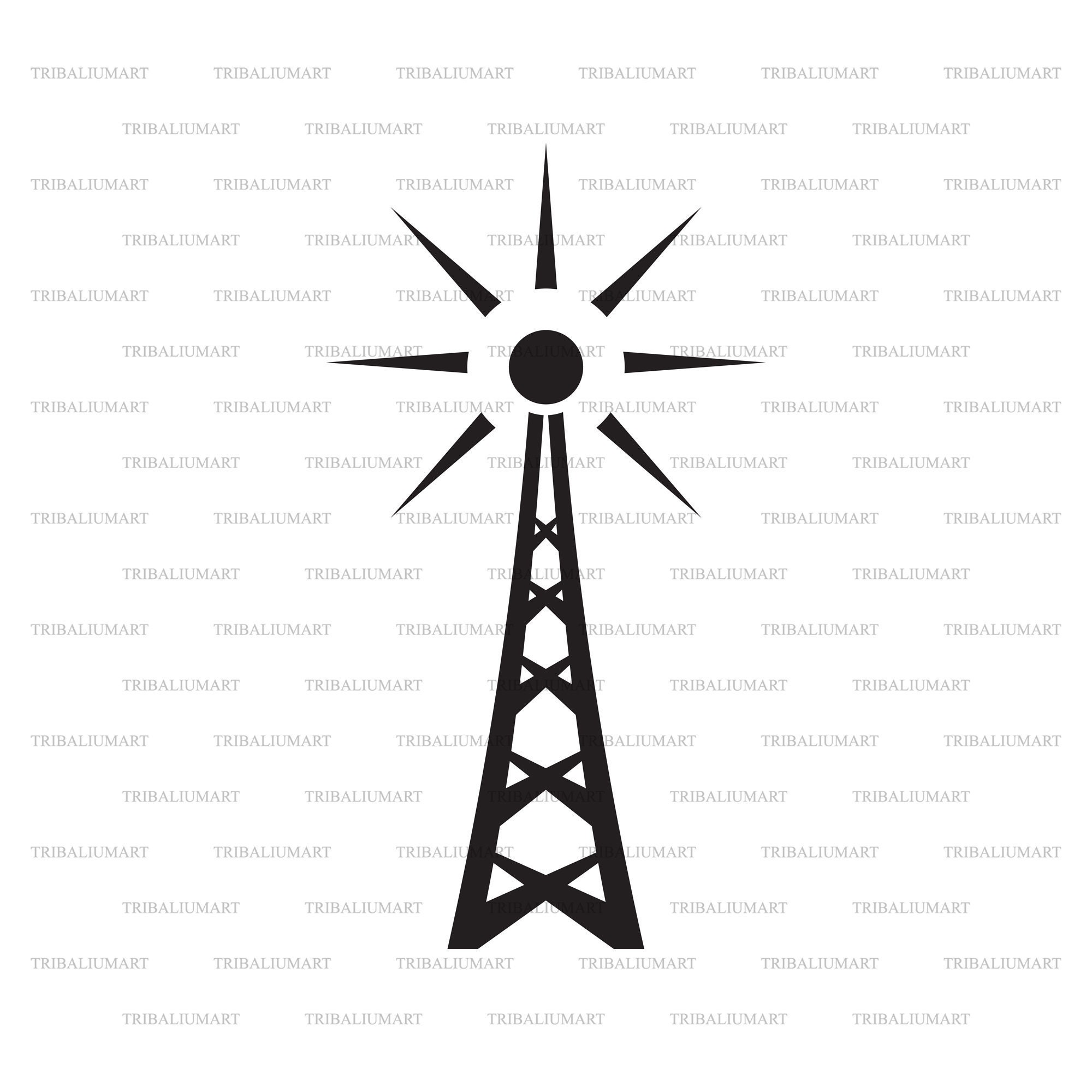 Radio Antenna Sending Signal. Cut Files for Cricut. Clip Art Etsy