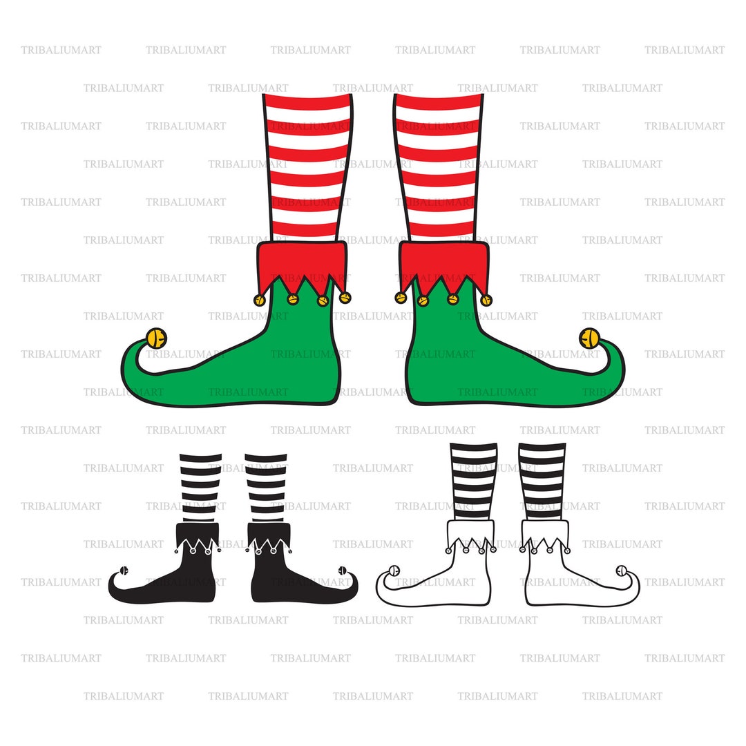 Elf Legs. Cut Files for Cricut. Clip Art Silhouettes eps, Svg, Pdf, Png