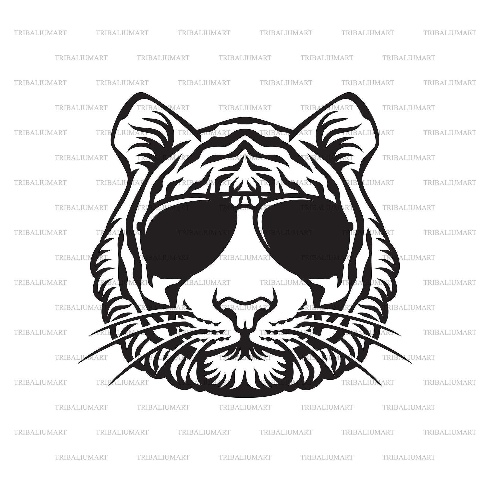 Tiger With Sunglasses. Cut Files for Cricut. Clip Art Etsy Singapore