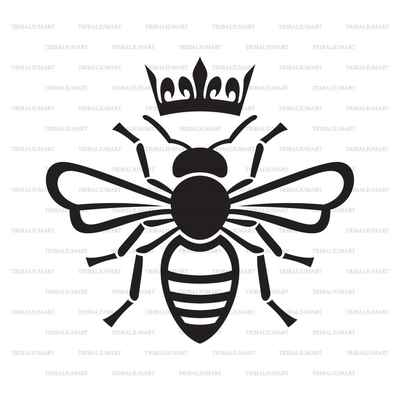 Bee Queen Cut Files For Cricut Clip Art Silhouette Eps Etsy