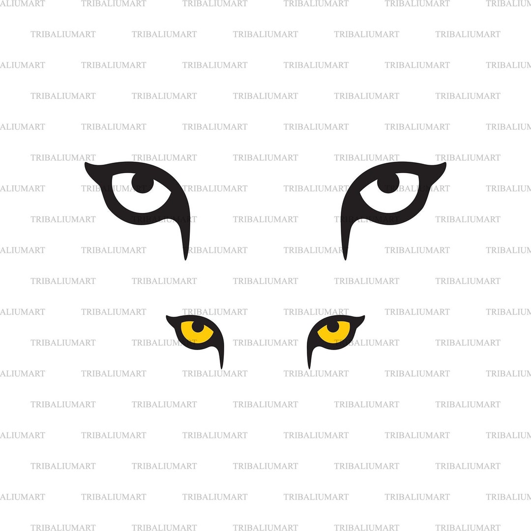 Lion Eyes. Cut Files for Cricut. Clip Art Silhouette eps, Svg, Pdf, Png