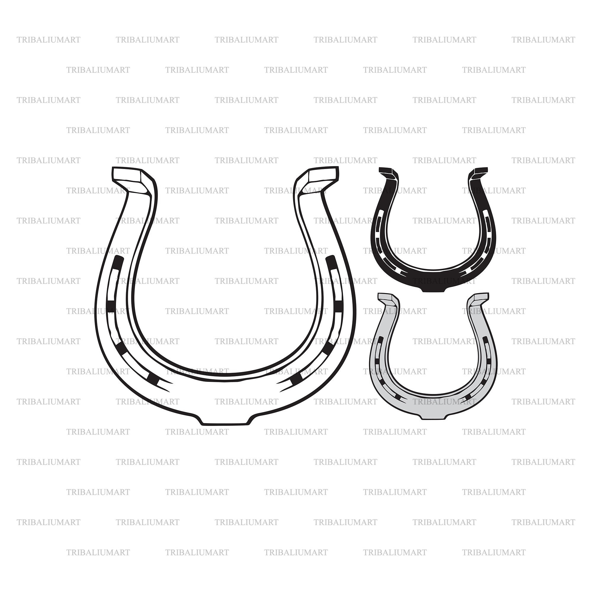 Horseshoe. Cut Files for Cricut. Clip Art Silhouette eps Etsy