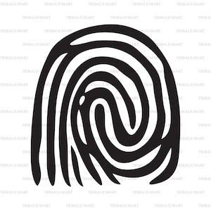 Finger print. Cut files for Cricut. Clip Art silhouette (eps, svg, pdf, png, dxf, jpeg).