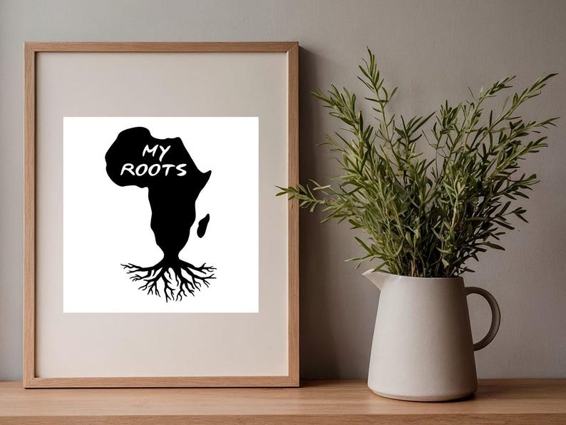 Africa Roots Map Design, African Heritage Art, Ancestry Tree Roots ...